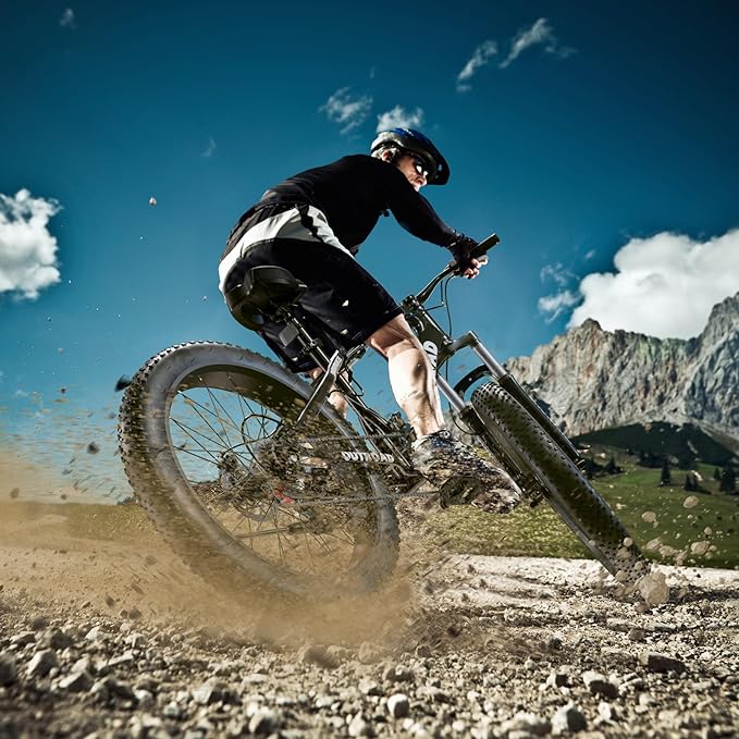 26 inch Mountain Bike with 7/21 Speeds Lightweight Cycling Bicycles, Dual Disc/V Brake,Metal Frame Bicycle for Men and Women, Adult Racing Bike, Road Bike(Blue/Grey/Black)