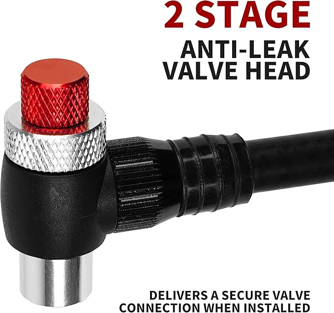 BV Mini Bike Pump Portable Frame Pump, Shock Pump for Bike Shock, Air Ball Pump Inflator with Ball Pump Needles, Mini Pump Fits Presta & Schrader- Smart Valve