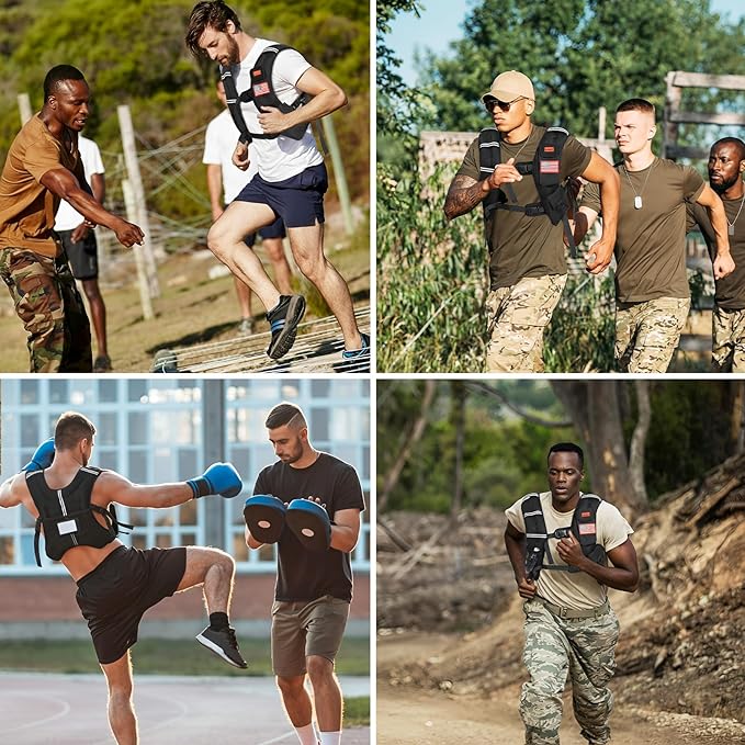 Weighted Vest for Woman and Men, 8lbs/12lbs/16lbs/20lbs/30lbs/40lbs Odorless Adjustable Straps Size Walking Vest,Running Vest with Underarm Buckle, Breathable Mesh Shoulder Pain Relief, Strength Training HIIT