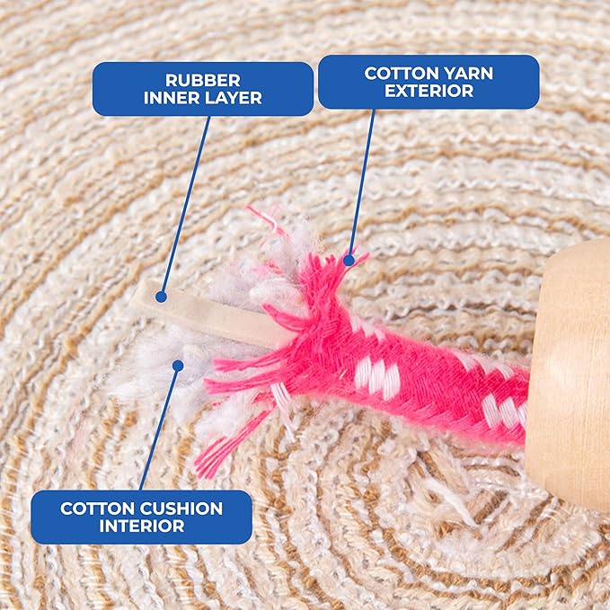 Jump Rope Kids Boys and Girls Children’s Adjustable Cotton Skipping Rope with Wooden Handle for Fitness Training Exercise Outdoor Activity