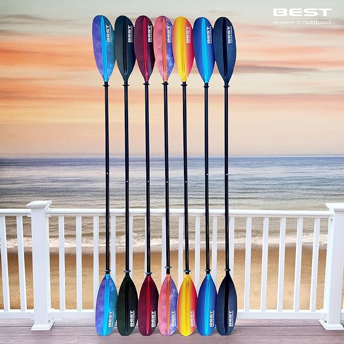 Best Marine and Outdoors Kayak Paddle, Carbon Fiber Shaft & Fiberglass Reinforced Polypropylene Blades, 220cm, 234cm, 250cm, Lightweight Kayak Paddles for Adults