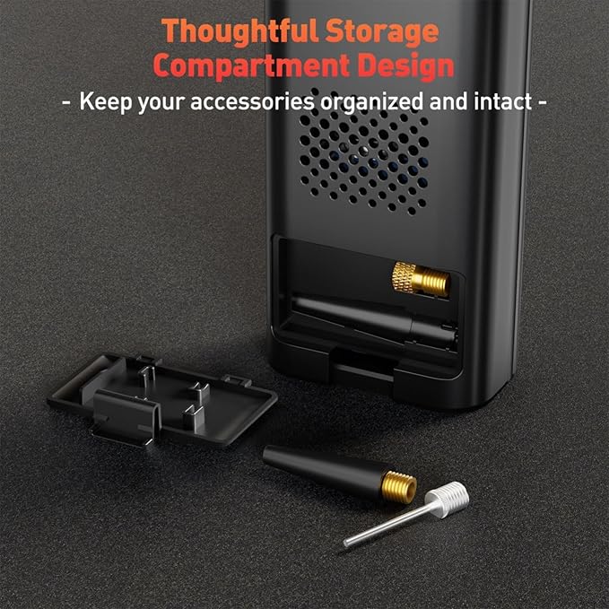 Tire Inflator Portable Air Compressor - Air Pump for Car Tires Cordless Rechargeable, 150PSI Electric Bike Tire Pump with Pressure Gauge for Bicycle Motorcycle Ball, Gifts for Car Owner, Auto Shutoff