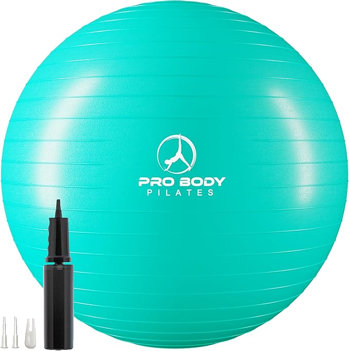 ProBody Pilates Exercise Ball - Multiple Sizes Gym Grade Balance Ball for Fitness, Yoga, Workout, Pregnancy & Physical Therapy