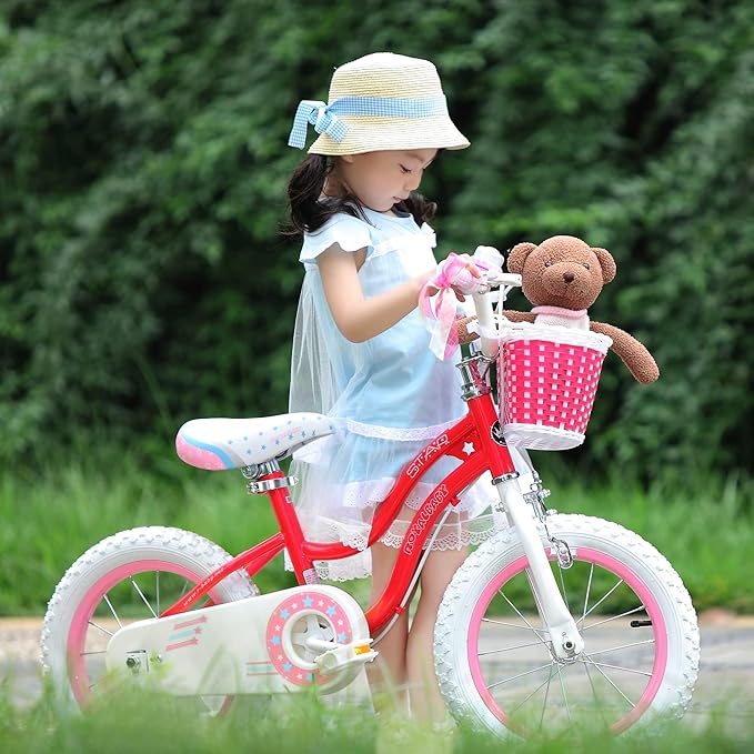 RoyalBaby Girls Bike EZ Bike Stargirl Training Free Balance to Pedal Easy Learning Bicycle, 12-20 Inch for Toddlers & Big Kids.