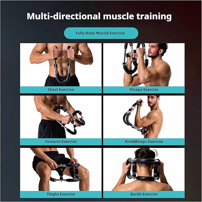 Twister Arm Trainer,Adjustable 40-220lb Chest Workout Equipment Power Twist Arm Trainer,Forearm Strengthener,Portable Twister Arm Workout for Home Fitness