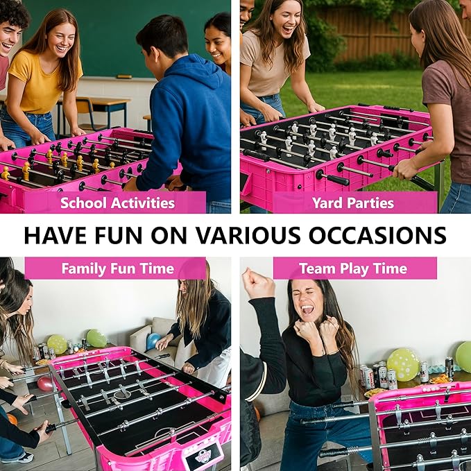 Outdoor Foosball Table Adult Size - Game Tables for Adults with Balls & Players - Soccer Table Game for Indoor Use - Weatherproof Perfect for Tournaments