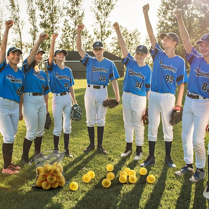 Outus 24 Pcs Foam Training Baseball Sports Soft Foam Baseball Teenager Practice