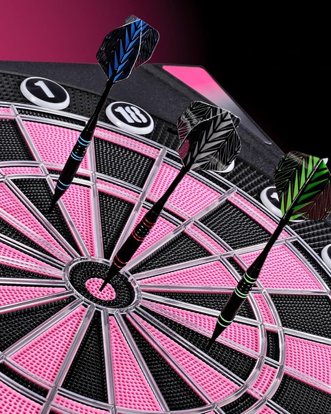 Electronic Dart Board with Bright Score Display, Multiple Games, and Durable Design-Perfect for Family Fun and Competitions-Includes Soft Tip with 12 Darts