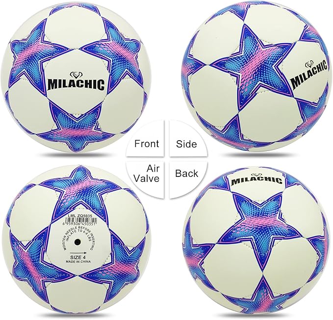 Soccer Ball, Glow in The Dark Soccer Ball Size 3/4/ 5 with Pump, Glowing Luminious Soccer Balls Gifts for Teens, Youth, Men, Women Indoor-Outdoor Soccer Training