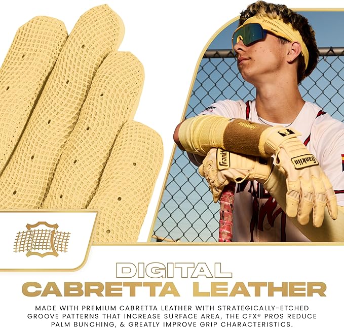 Franklin Sports MLB Baseball Batting Gloves - CFX Pro Adult + Youth - Baseball + Softball - Multiple Sizes + Colors