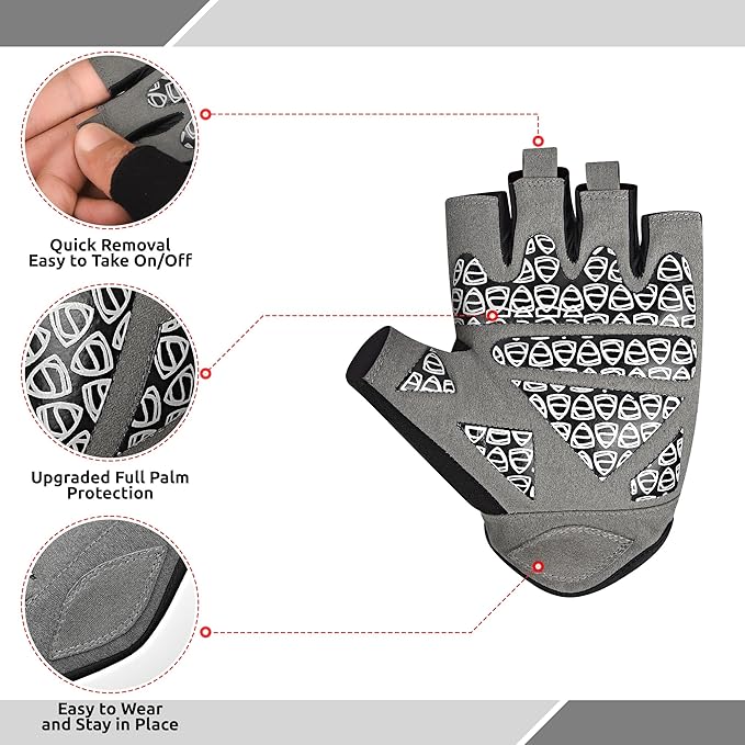 AYRO Breathable Weight Lifting Gym Workout Gloves with Extra Grip for Men & Women, Exercise Gloves with Full Palm Protection, Removal with Durable Closure, for Weightlifting