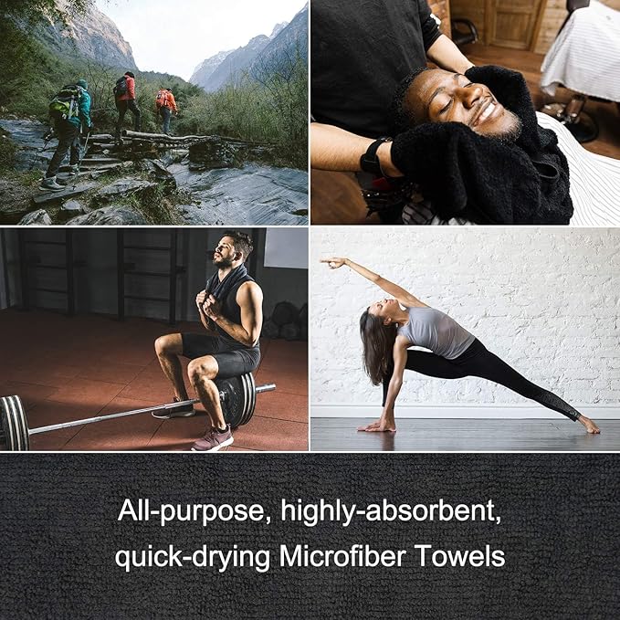 Arkwright Microfiber Gym Towel - Bulk Case of 180 - Super Soft, Quick Dry Workout Sweat Towels, 300 GSM Lightweight & Absorbent for Sports, Working Out, Yoga, and Spa, 16 x 27 in, Navy