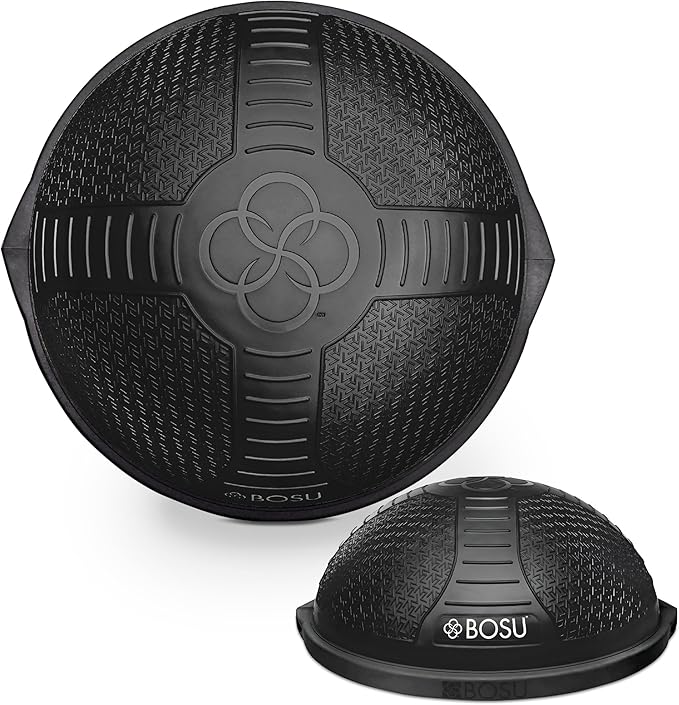 Bosu Half Ball Home Balance Exercise Trainer for Strength and Flexibility Workouts with Built to Last Burst Resistant Material and Hand Pump