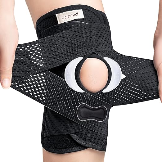 Knee Brace for Meniscus Tear, Knee Pain, Adjustable Breathable Knee Support with Side Stabilizers for Knee Pain Arthritis Recovery Joint Support, Women and Men