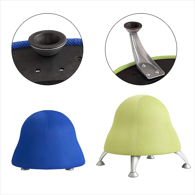 Safco Runtz Ball Chair for Kids, Anti-Burst, Exercise Ball Chair, Promotes Movement, Better Posture and Balance, Black Licorice