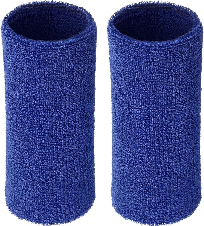 Willbond 6 Inch Wrist Sweatband Sport Wristbands Elastic Athletic Wrist Bands for Sports 2 Pieces