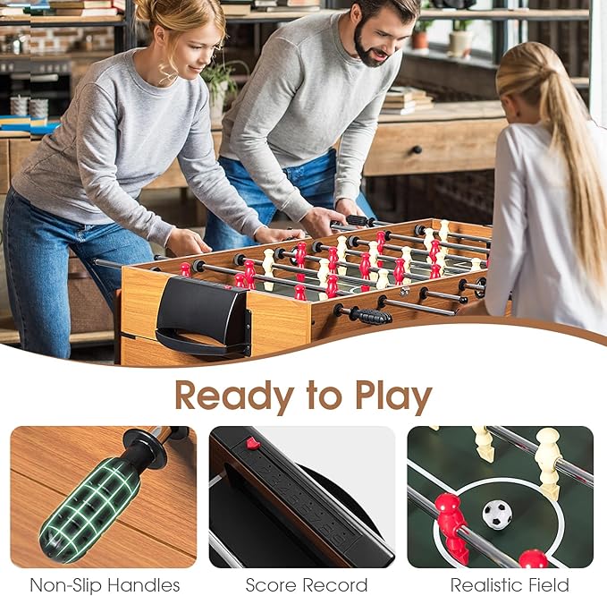 KOTEK Multi Game Table, 3 in 1 Gaming Table w/Foosball, Billiard & Slide Hockey, Combo Game Table for Home, Game Room, Bars, Party, Family Night