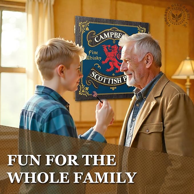 THOUSAND OAKS BARREL CO. | Personalized Dartboard & Cabinet Set with 6 Steel Tip Darts