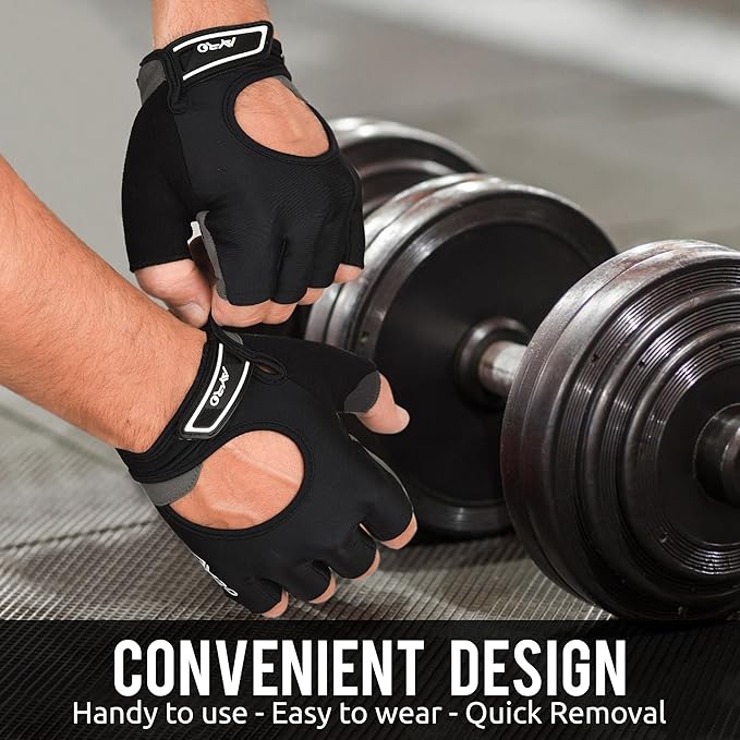 AYRO Breathable Weight Lifting Gym Workout Gloves with Extra Grip for Men & Women, Exercise Gloves with Full Palm Protection, Removal with Durable Closure, for Weightlifting