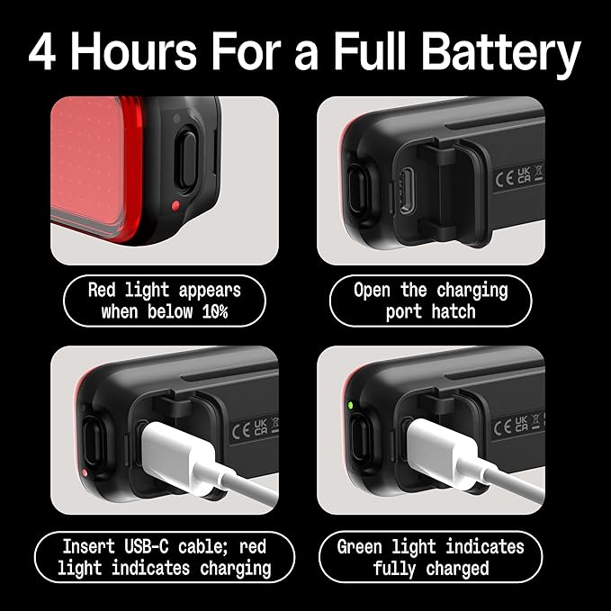 Knog Blinder Link Tail Light - 100 Lumen Bike Light, 50 Hour Runtime, Low Battery Indicator, Powerful Bike Light