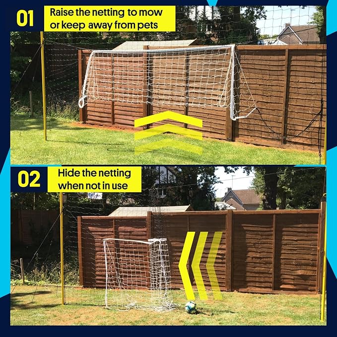 Soccer Goals & Soccer Backstop Net with Rebounder - All-in-One Backyard Net - Sports & Outdoors Soccer Goal for Volley, Passing, Solo Training