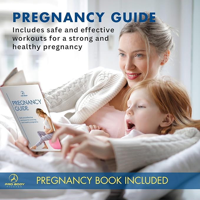 ProBody Pilates Pregnancy Ball - Yoga Ball for Pregnancy with Book, Prenatal, Labor & Postnatal Maternity Exercise