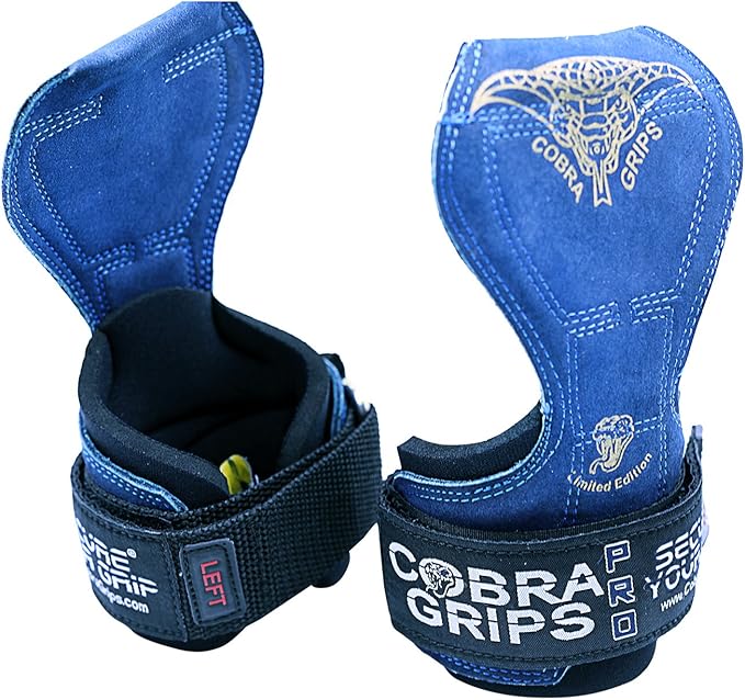 Cobra Grips PRO Weight Lifting Gloves Heavy Duty Straps Alternative Power Lifting Hooks for Deadlifts Adjustable Neoprene Padded Wrist Support Bodybuilding