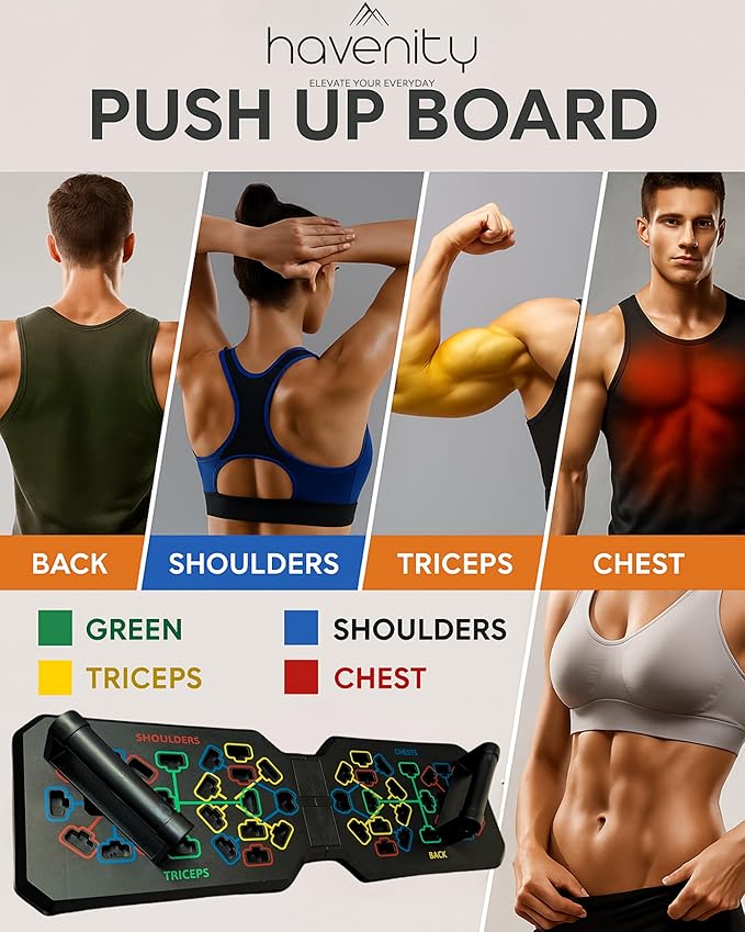 Push Up Board Fitness, Foldable 20 in 1 Push Up Bar at Home Gym, Multi-Functional Pushup Stands for Chest Muscle Exercise, Pushup Stands for Strength Training Portable Exercise Equipment for Men & Women