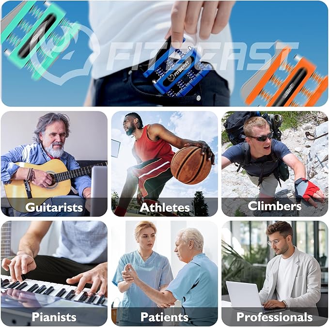 FitBeast Finger Strengthener, Finger Exerciser, Hand Exerciser for Improve Dexterity and Strength in Fingers, Hands, Forearms–Grip Strength Trainer for Musicians, Climbers