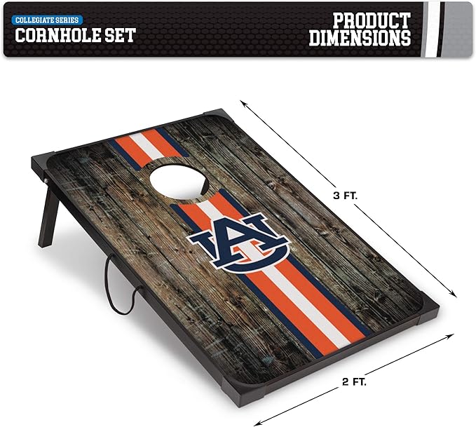 Wild Sports NCAA 2' x 3' MDF Deluxe Cornhole Set - with Corners and Aprons
