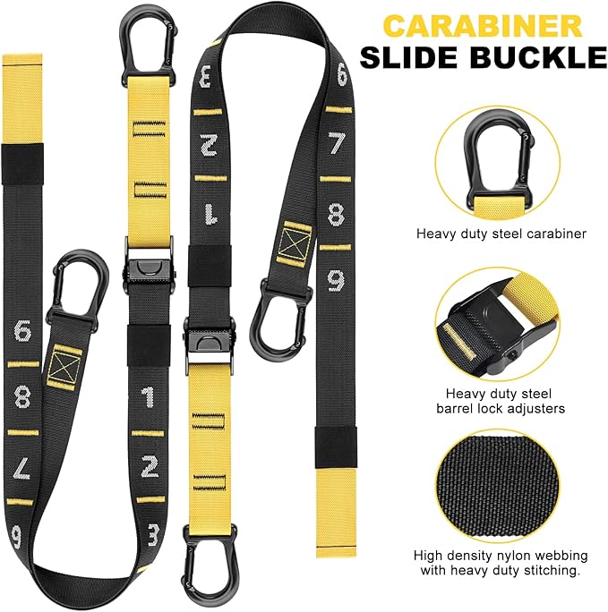 Rraining Kit, Workout Straps for Home, Adjustable Resistance Trainer with Handles, Door Anchor and Carrying Bag for Gym