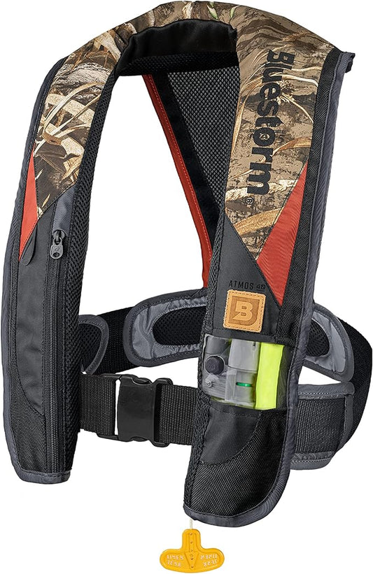 BLUESTORM Atmos 40 Automatic/Manual Inflatable PFD Life Jacket for Adults | US Coast Guard (USCG) Approved Life Vest