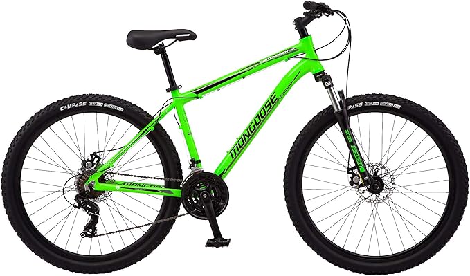 Mongoose Switchback Comp Expert Sport Trail Mountain Bike for Adult Men Women, 16/18/21-Speed Options, 27.5-Inch Wheels, Disc Brakes, Small Medium or Large Aluminum Frames, Hardtail Bicycles