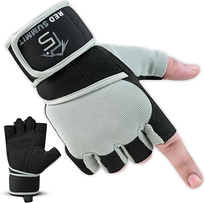 Weight Lifting Gym Gloves for Men & Women, Workout Exercise Gloves with Wrist Support & Anti-Slip Palm for Hanging, Rowing, Pullups, Bodybuilding, Powerlifting & Calisthenics