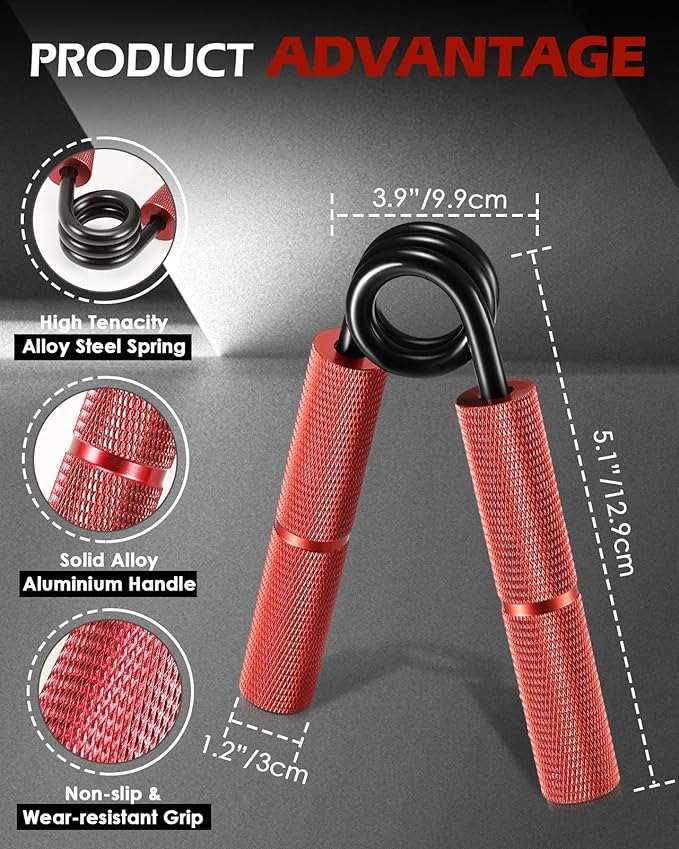 Grip Strength Trainer, 6 Pack Grip Strength Trainer Set (50-350LB), No Slip Hand Grip Strengthener, Wrist Forearm Strengthener with Grip Tape for Strength Training, Exercise, Injury Recovery