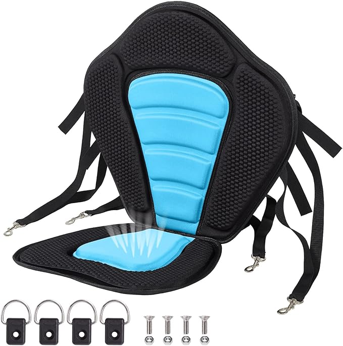 CAMULAND Paddleboard Seat, Kayak Accessories Chair for Paddle Board Fishing Sup Adjustable Cushion with Back Support for Sit On Top Boat Rafting Padded Seats Behind