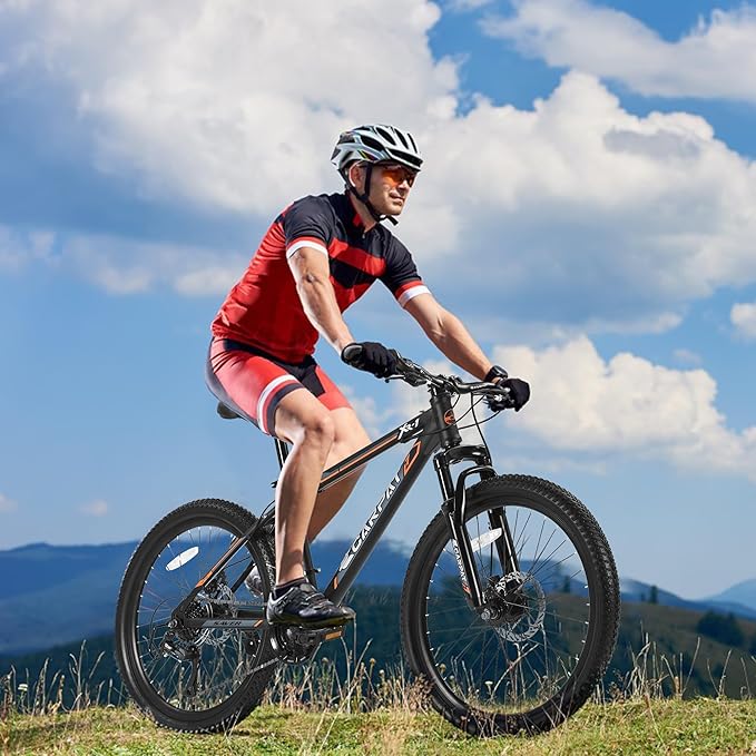 24/26/27.5 Inch Wheels Mountain Bike Shimano 21 Speeds with Mechanical Disc Brakes Aluminum/High-Carbon Steel Frame Suspension MTB Bikes Mountain Bicycle for Adult & Teenagers