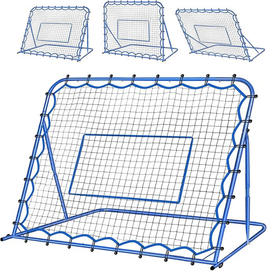 4.8x3.7FT Soccer Rebounder Net, Quick-Switch Angle Soccer Training for Control, Passing Practice, Easy Setup Rebounder Gifts & Equipment for Kids,Teens & Adults