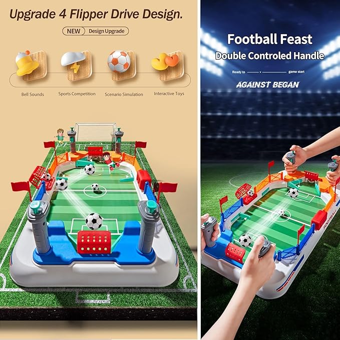 Mini Soccer Board Game for Kids: Foosball Table Toys for 3 4 5 6 7 8-12 Year Old Kids - Pinball Interactive Sports Game Age 3+ Indoor Home Party - Birthday Gift for Boys Girls