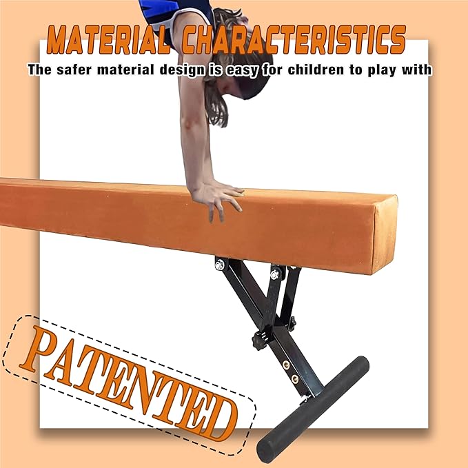 Adjustable Balance Beam Gymnastics Beam 8 FT Adjustable Height Beams for Kids, High and Low Floor Beams,Gymnastics Equipment for Kids Adults Training at Home and Gym Center