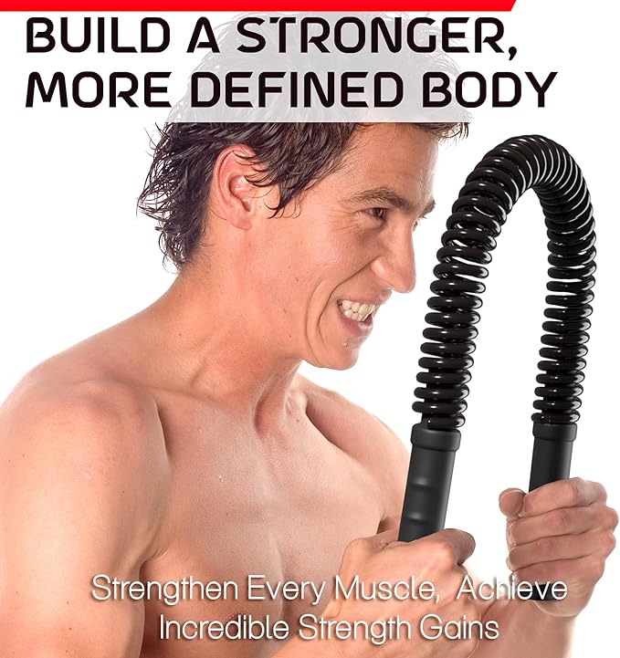 Zenooze's Power Twister Flex Bar, The Ultimate Upper Body Exercise Equipment for Strengthening Your Chest Workout, Shoulders,Biceps, Arms, Forearm Strengthener, Resorte para Hacer Ejercicio