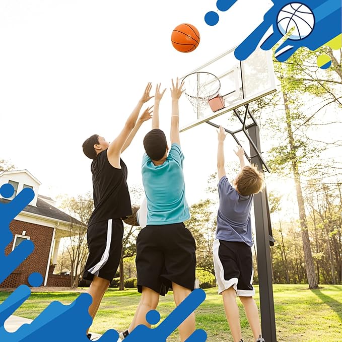 Shindel Mini Basketball, 6PCS 6.3 inches Basketballs with Pump for Birthday Gifts for Toddlers Kids, Playground Balls for Pool, Indoors, Outdoors