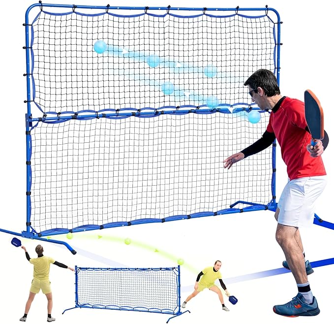 Pickleball Practice Rebounder Net for Dink Volley Solo Training Equipment, 7.9FT or 6FT 2in1 Mini Pickleball Net Portable Trainer for Outdoor Driveway Backyard Indoor Garage, Easy Setup & Storage