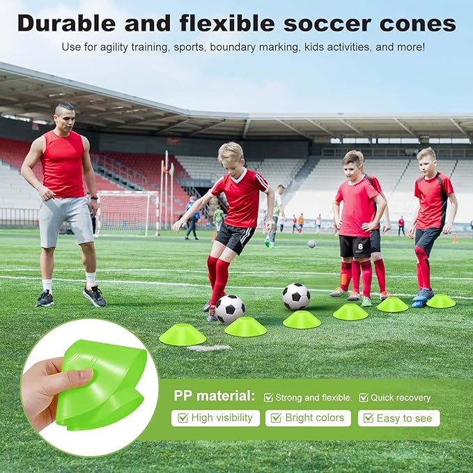 6x4 FT Kids Soccer Goals for Backyard - 2 Pack Soccer Nets, Portable Pop Up Goal Set with Training Mat, Cones, Target & Ball - Soccer Training Equipment Gift for Boys/Girls Ages 3-12