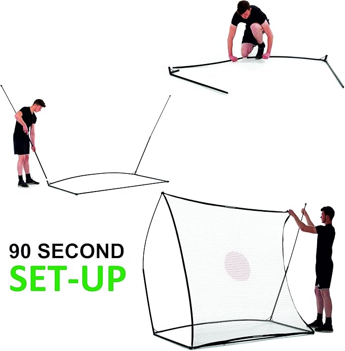 QUICKPLAY Spot Target Soccer Rebounder | Weather-Resistant Rebound Net with Carry Bag | Great for Passing, Receiving, and Trapping Practice | Ideal for Team or Solo Training