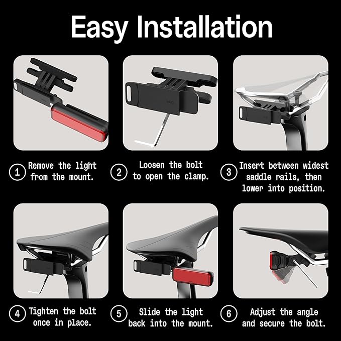 Knog Blinder Link Tail Light - 100 Lumen Bike Light, 50 Hour Runtime, Low Battery Indicator, Powerful Bike Light