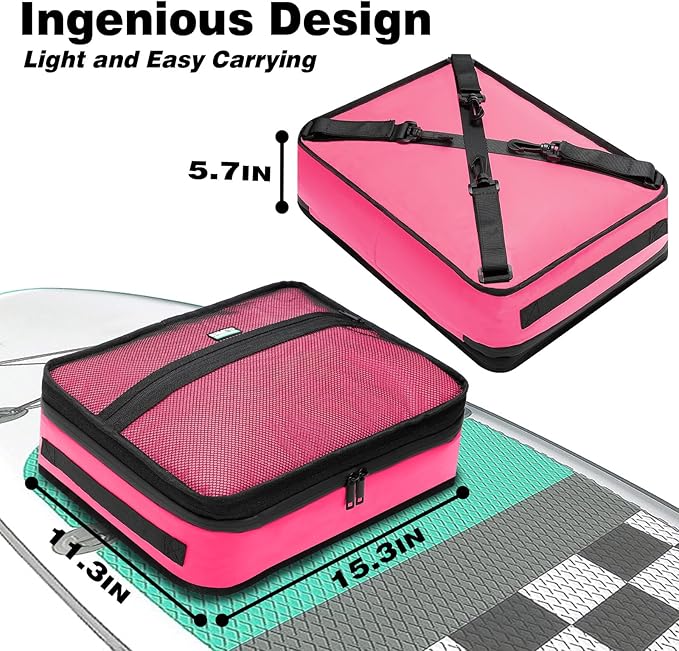 Paddle Board Cooler Bag, Waterproof Surf Sup Deck Cooler Bag Insulated Leakproof 10 Cans, Sup Paddle Board Accessories Bag for Stand Up Paddleboard and Kayak