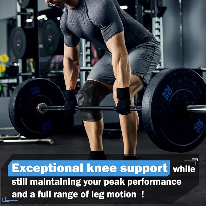 POWERLIX Knee Brace with Support and Pad for Pain Relief, Medical Knee Support, Compression Knee Sleeve for for Men & Women Knee Support for Running, Basketball, Volleyball