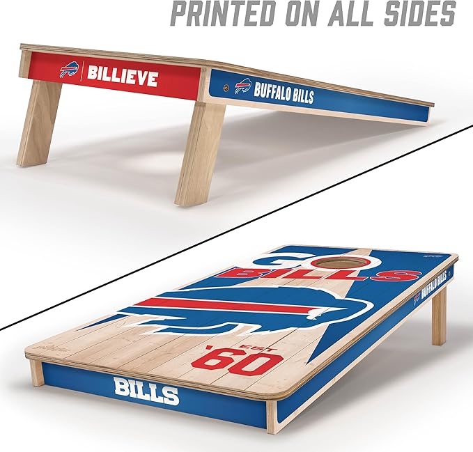 YouTheFan NFL 2’ x 4’ Professional Wood Cornhole Game