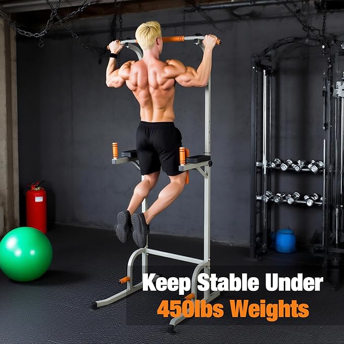 Power Tower Pull Up Bar Dip Station Dip Stand Multi-Function Home Gym Strength Training Fitness Equipment